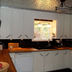 Large Floral Tin Ceiling Tile with Large Egg & Dart Cornice